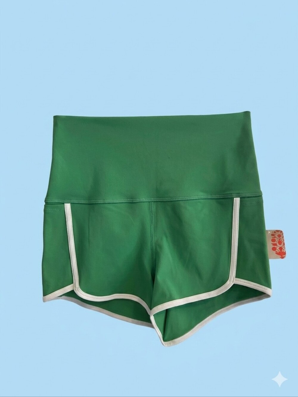 NWT FP Movement by Free People "Island Time" Active Shorts — Green Sheen Combo